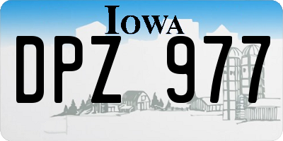 IA license plate DPZ977