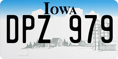 IA license plate DPZ979