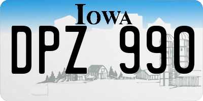 IA license plate DPZ990