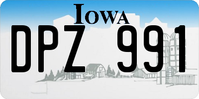 IA license plate DPZ991