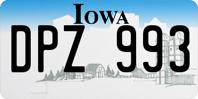 IA license plate DPZ993