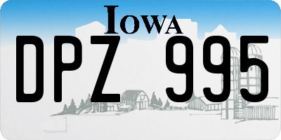 IA license plate DPZ995