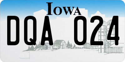 IA license plate DQA024