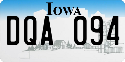 IA license plate DQA094