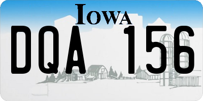 IA license plate DQA156