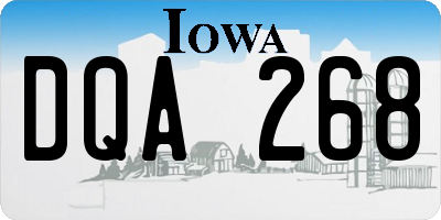 IA license plate DQA268