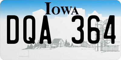 IA license plate DQA364