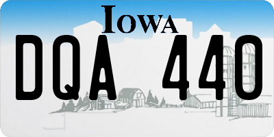 IA license plate DQA440