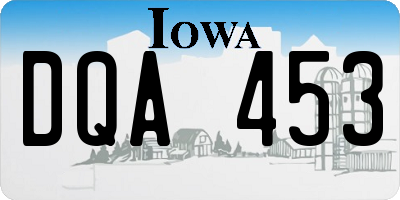 IA license plate DQA453