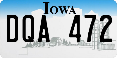 IA license plate DQA472