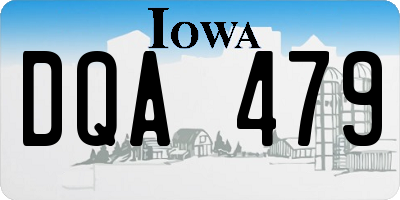 IA license plate DQA479