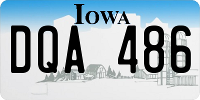 IA license plate DQA486