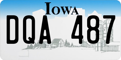IA license plate DQA487