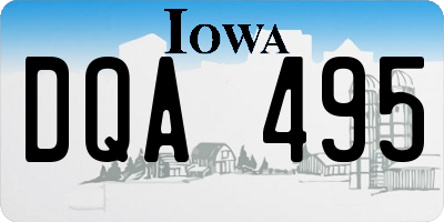 IA license plate DQA495