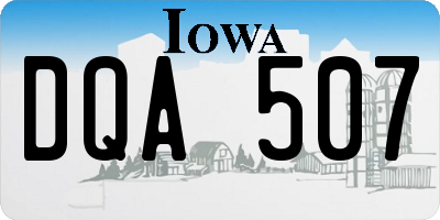 IA license plate DQA507