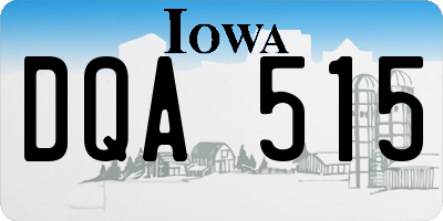 IA license plate DQA515