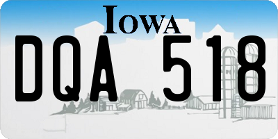 IA license plate DQA518