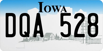 IA license plate DQA528