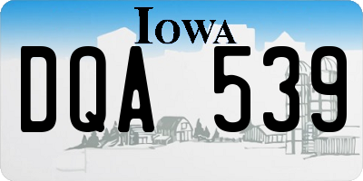 IA license plate DQA539