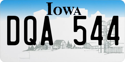 IA license plate DQA544