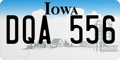 IA license plate DQA556