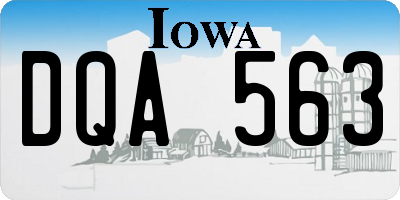 IA license plate DQA563