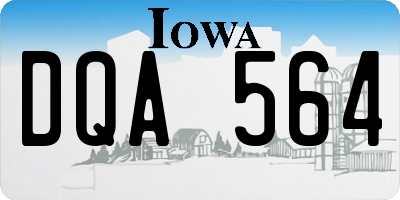 IA license plate DQA564
