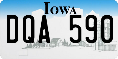 IA license plate DQA590