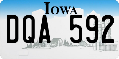 IA license plate DQA592