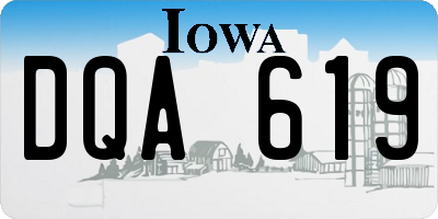 IA license plate DQA619