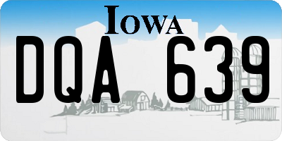 IA license plate DQA639