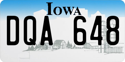 IA license plate DQA648
