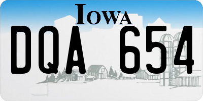 IA license plate DQA654