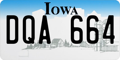 IA license plate DQA664