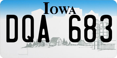 IA license plate DQA683