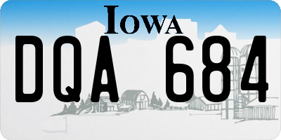 IA license plate DQA684