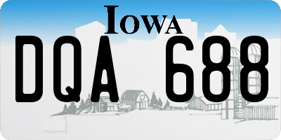IA license plate DQA688