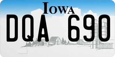 IA license plate DQA690
