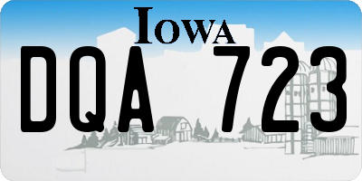 IA license plate DQA723