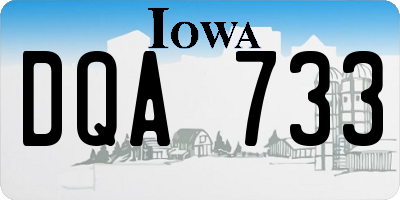 IA license plate DQA733