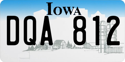 IA license plate DQA812