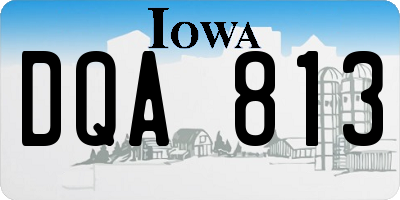 IA license plate DQA813