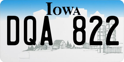 IA license plate DQA822