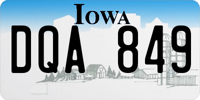 IA license plate DQA849