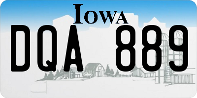 IA license plate DQA889
