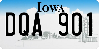IA license plate DQA901
