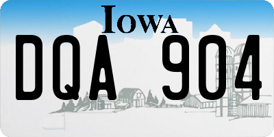 IA license plate DQA904