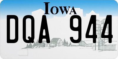 IA license plate DQA944