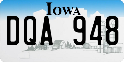 IA license plate DQA948