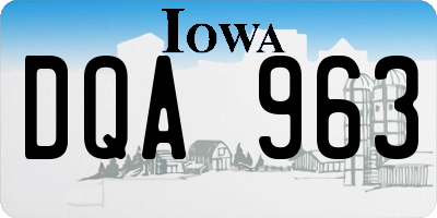 IA license plate DQA963